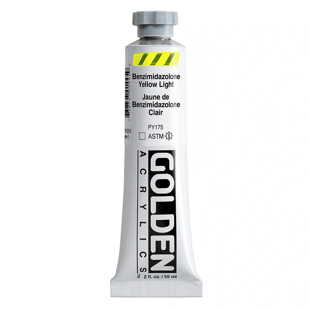 Heavy Body Acrylic Color - Benzimidazolone Yellow Light - 2 oz tube - 02-oz