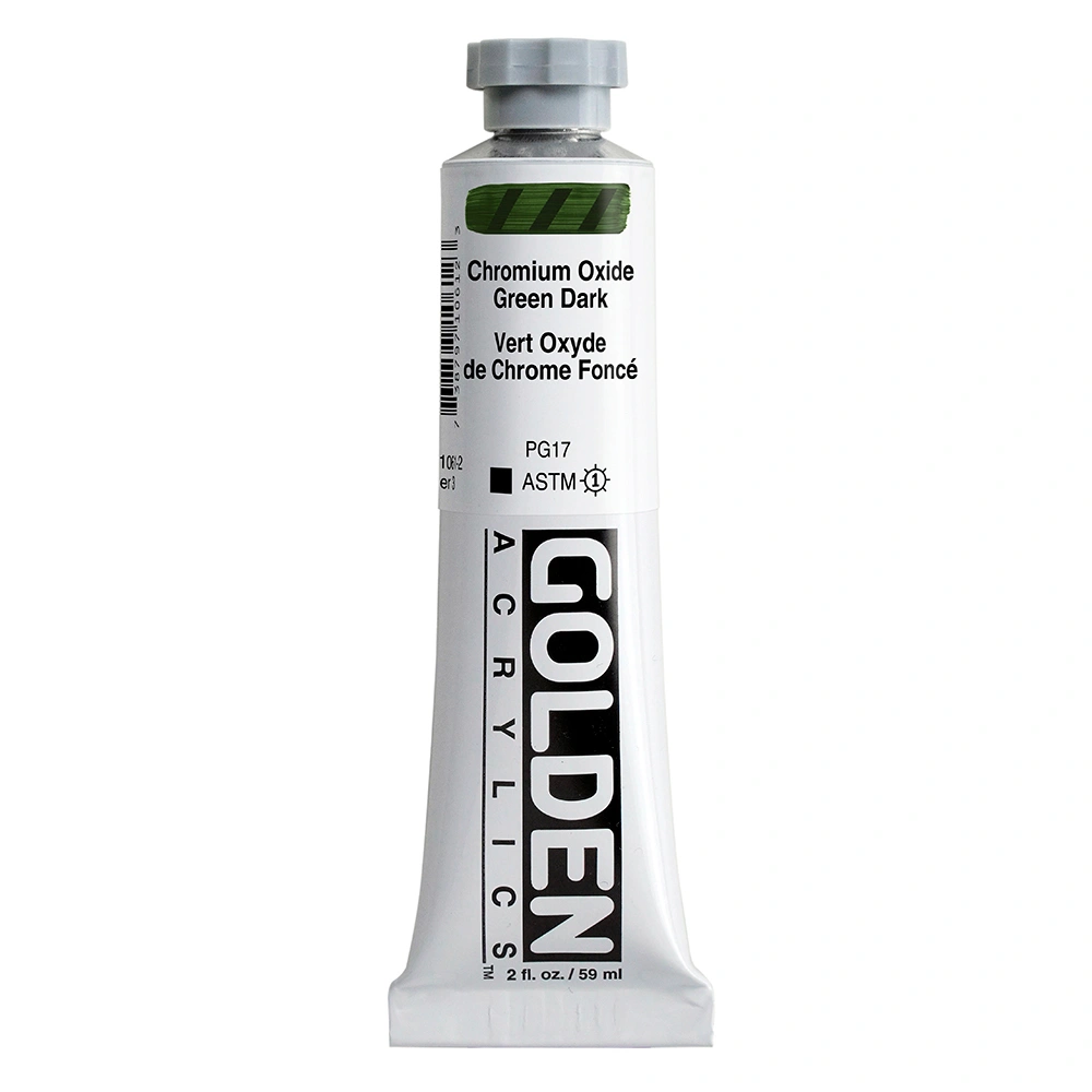 Heavy Body Acrylic Color - Chromium Oxide Green Dark - 2 oz tube - 02-oz
