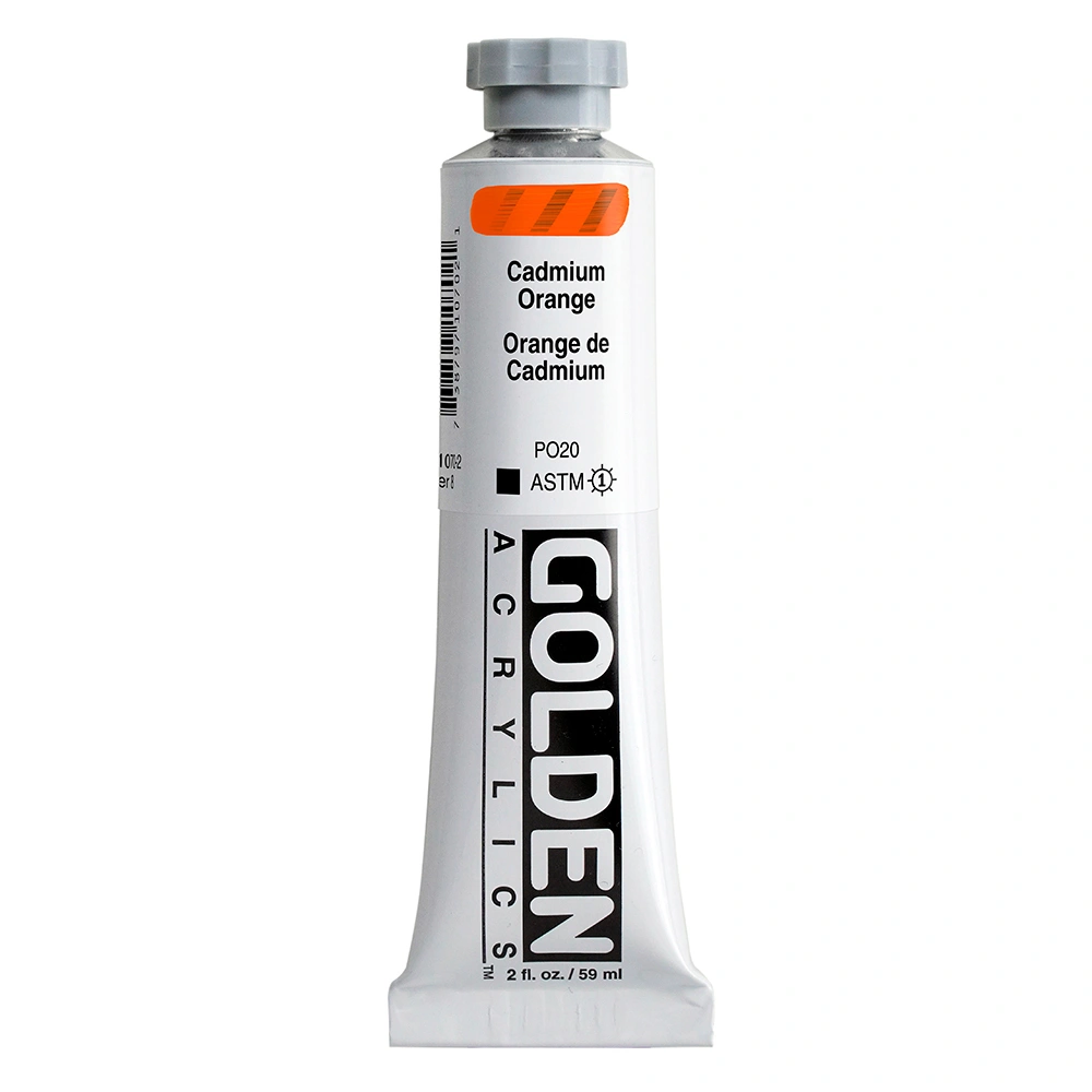 Heavy Body Acrylic Color - Cadmium Orange - 2 oz tube - 02-oz
