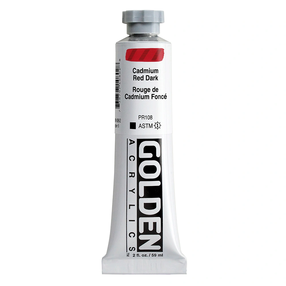 Heavy Body Acrylic Color - Cadmium Red Dark - 2 oz tube - 02-oz