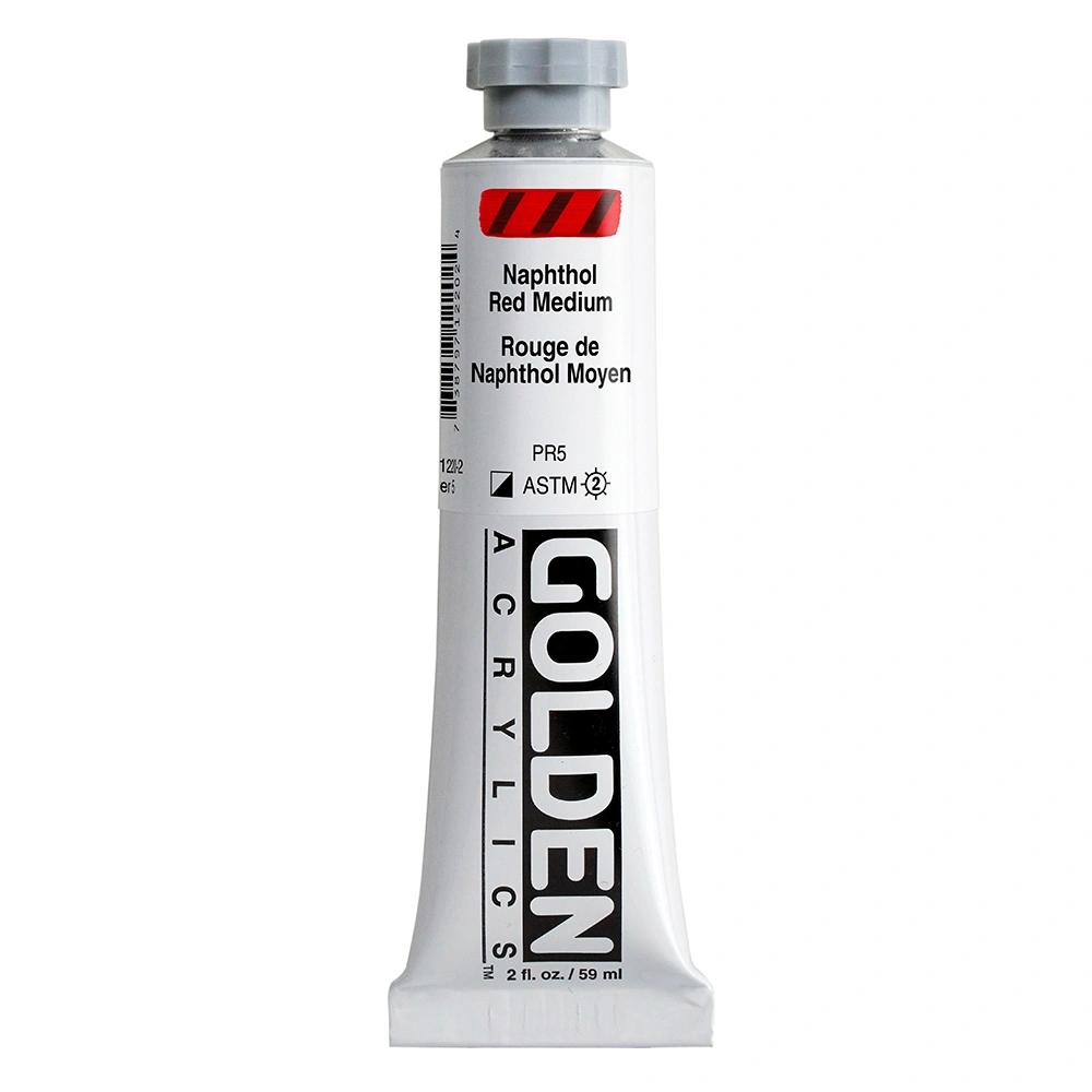 Heavy Body Acrylic Color - Naphthol Red Medium - 2 oz tube - 02-oz