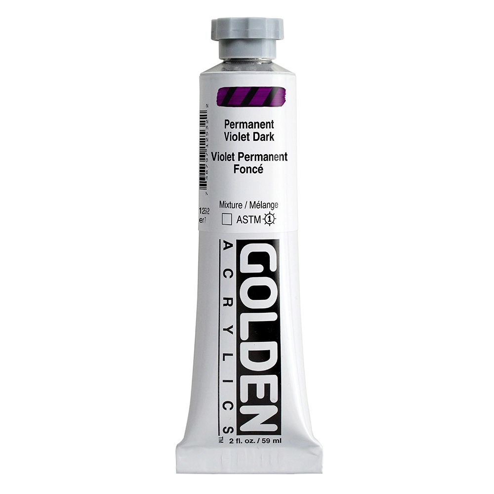 Heavy Body Acrylic Color - Permanent Violet Dark - 2 oz tube - 02-oz