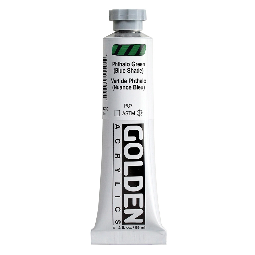 Heavy Body Acrylic Color - Phthalo Green (Blue Shade) - 2 oz tube - 02-oz