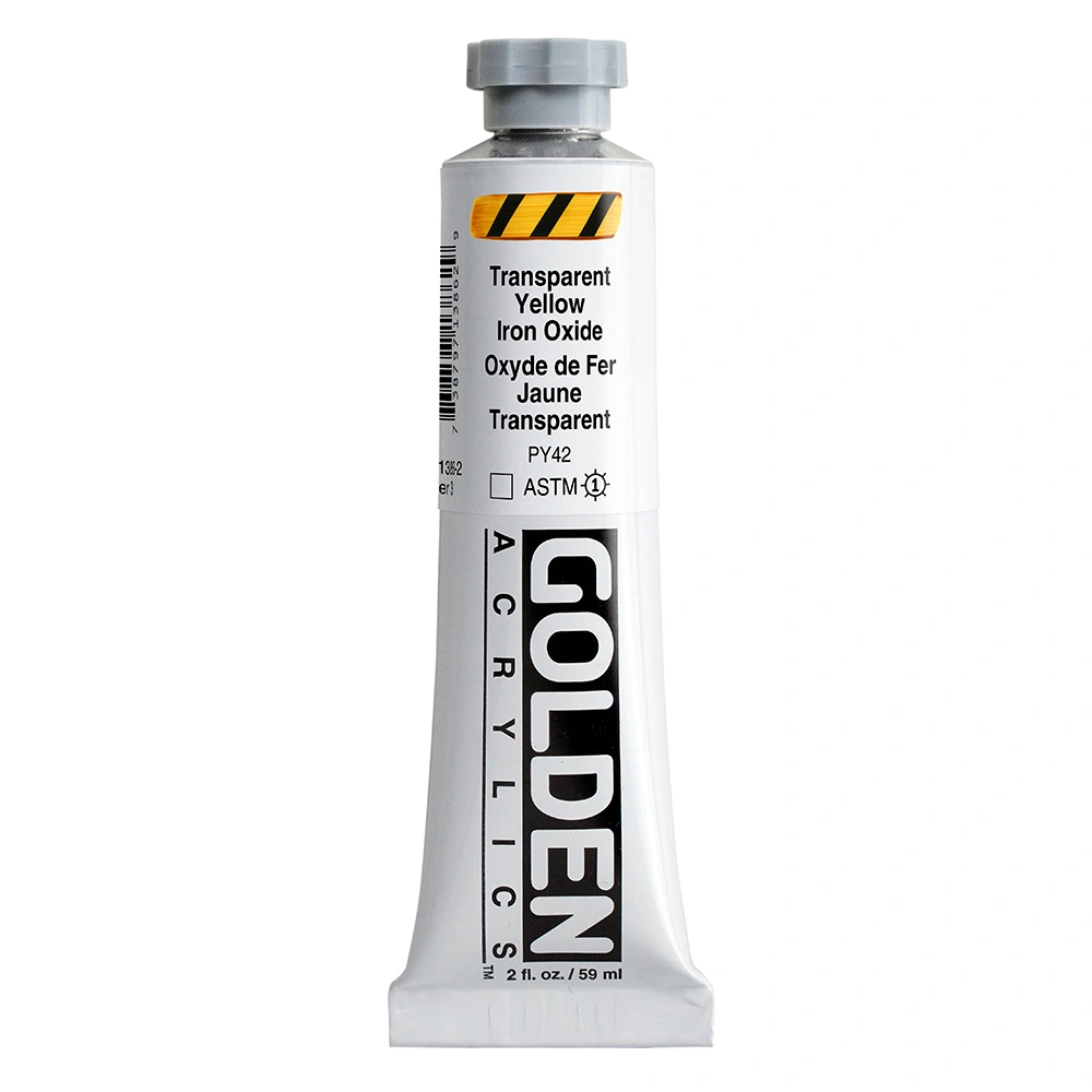 Heavy Body Acrylic Color - Transparent Yellow Iron Oxide - 2 oz tube - 02-oz