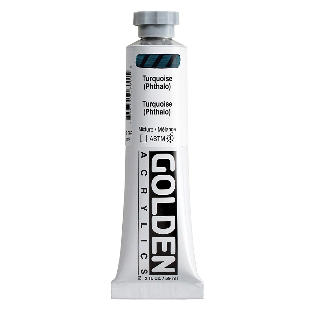 Heavy Body Acrylic Color - Turquoise (Phthalo) - 2 oz tube - 02-oz