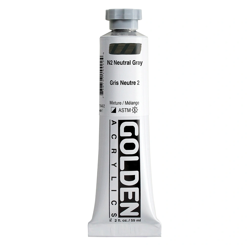 Heavy Body Acrylic Color - N2 Neutral Gray - 2 oz tube - 02-oz