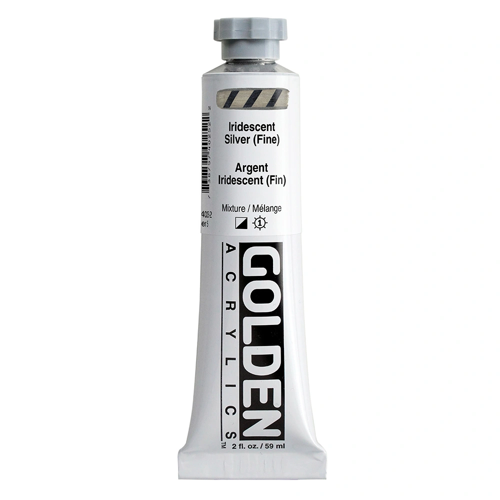 Heavy Body Acrylic Color - Iridescent Silver (Fine) - 2 oz tube - 02-oz