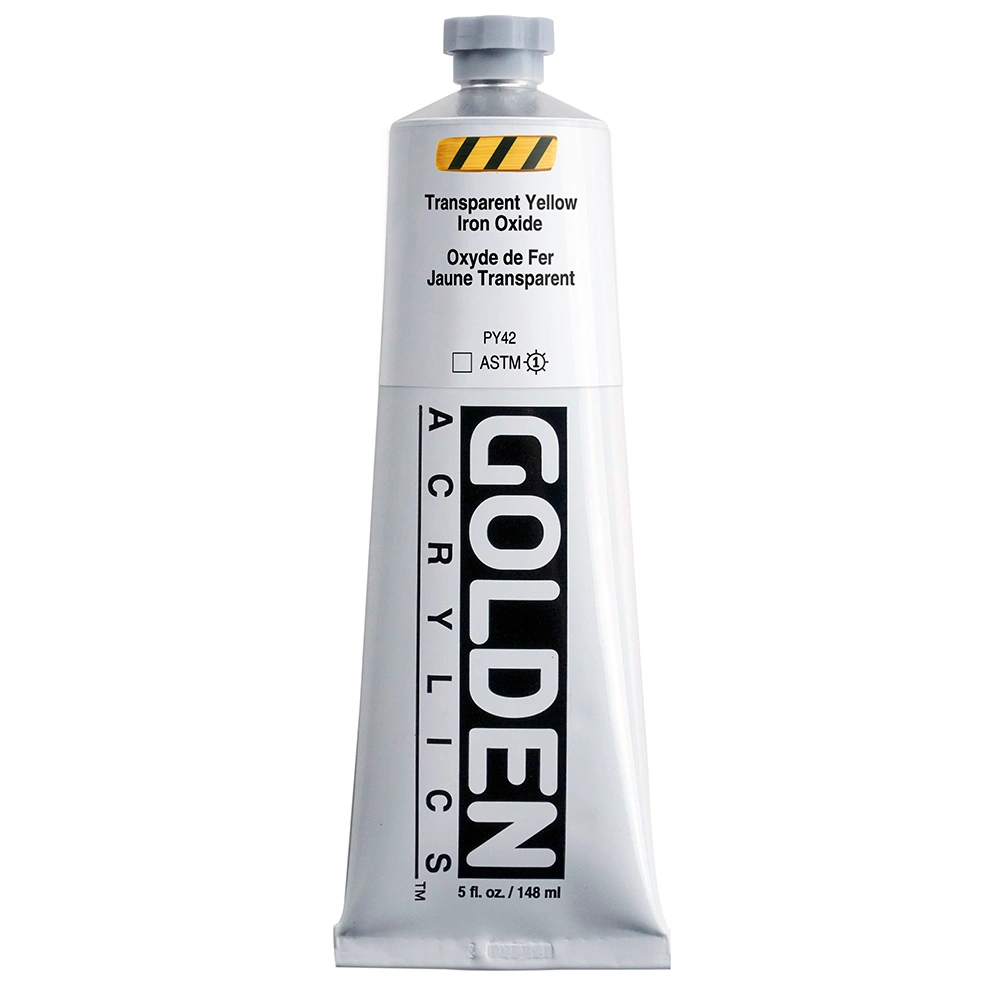 Heavy Body Acrylic Color - Transparent Yellow Iron Oxide - 5 oz tube - 05-oz
