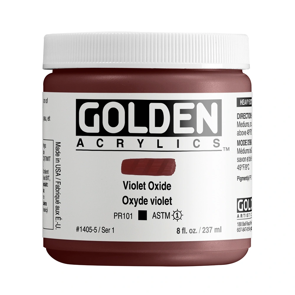 Heavy Body Acrylic Color - Violet Oxide - 8 oz jar - 08-oz