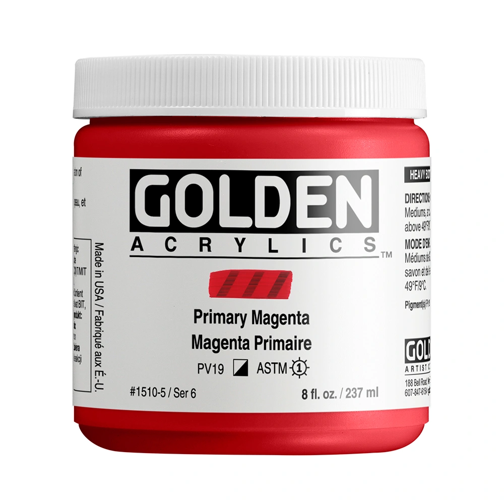 Heavy Body Acrylic Color - Primary Magenta - 8 oz jar - 08-oz
