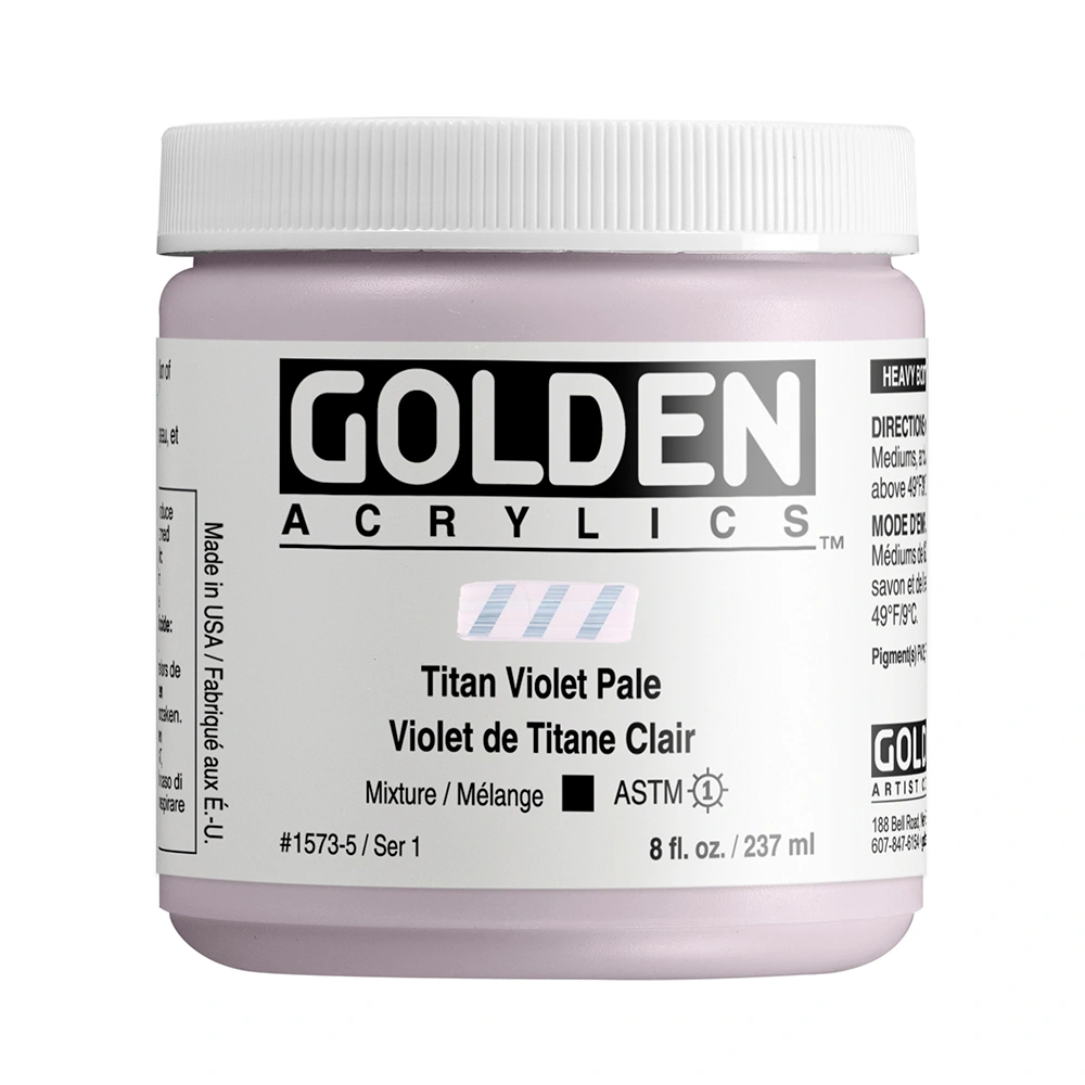 Heavy Body Acrylic Color - Titan Violet Pale - 8 oz jar - 08-oz