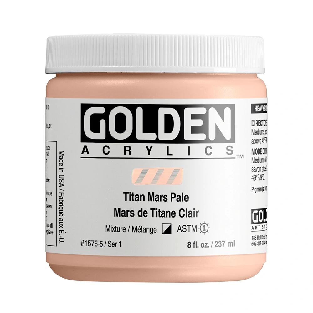 Heavy Body Acrylic Color - Titan Mars Pale - 8 oz jar - 08-oz
