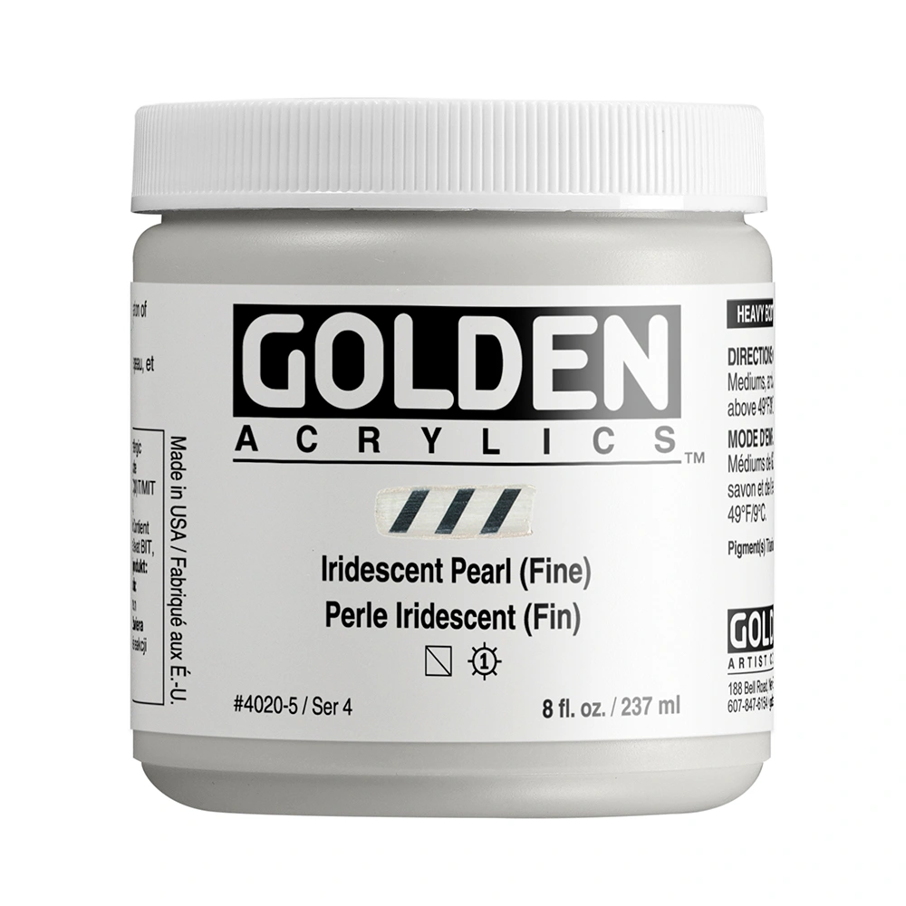 Heavy Body Acrylic Color - Iridescent Pearl (Fine) - 8 oz jar - 08-oz