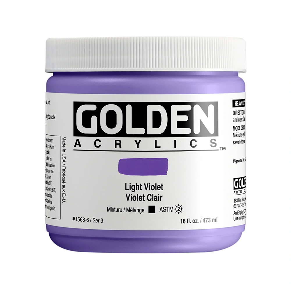 Heavy Body Acrylic Color - Light Violet - 16 oz jar - 16-oz