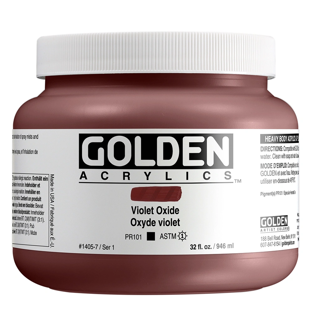 Heavy Body Acrylic Color - Violet Oxide - 32 oz jar - 32-oz