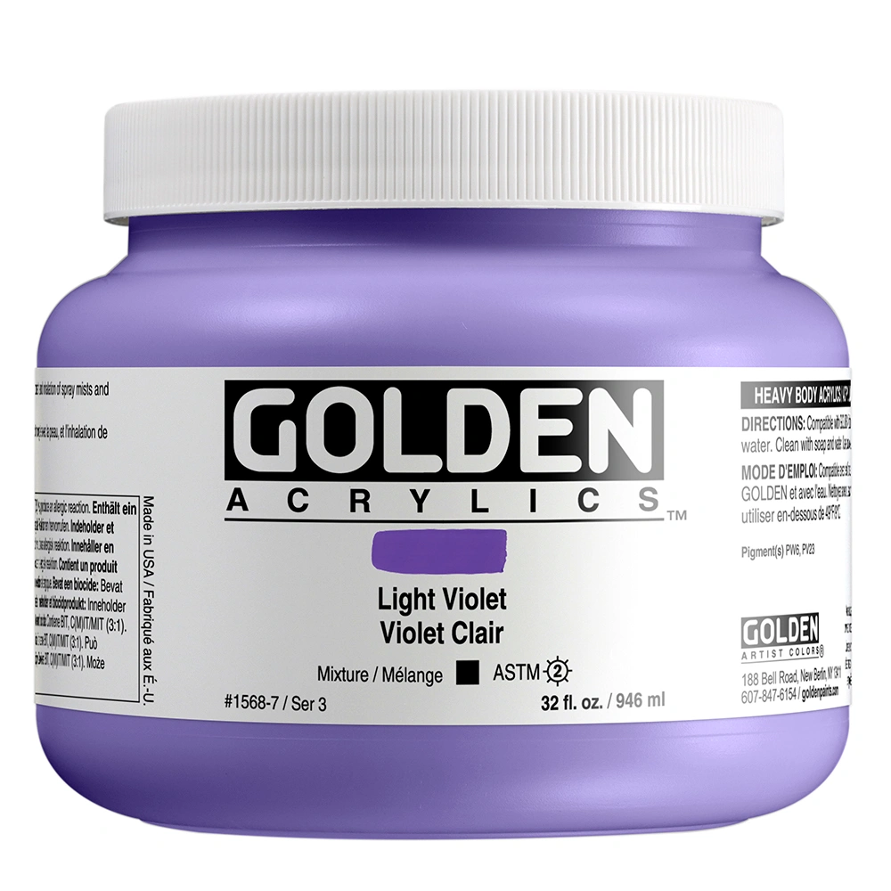 Heavy Body Acrylic Color - Light Violet - 32 oz jar - 32-oz