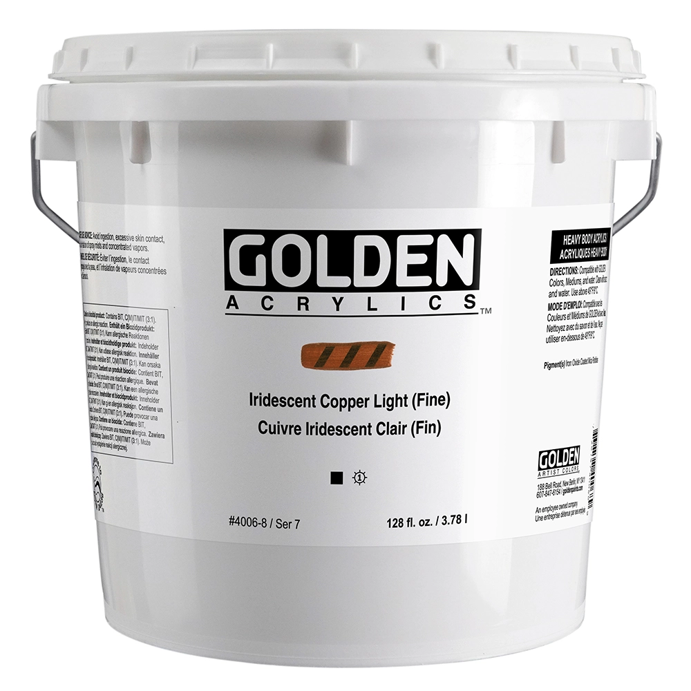 Heavy Body Acrylic Color - Iridescent Copper Light (Fine) - 128oz HDPE White Pail - gallon