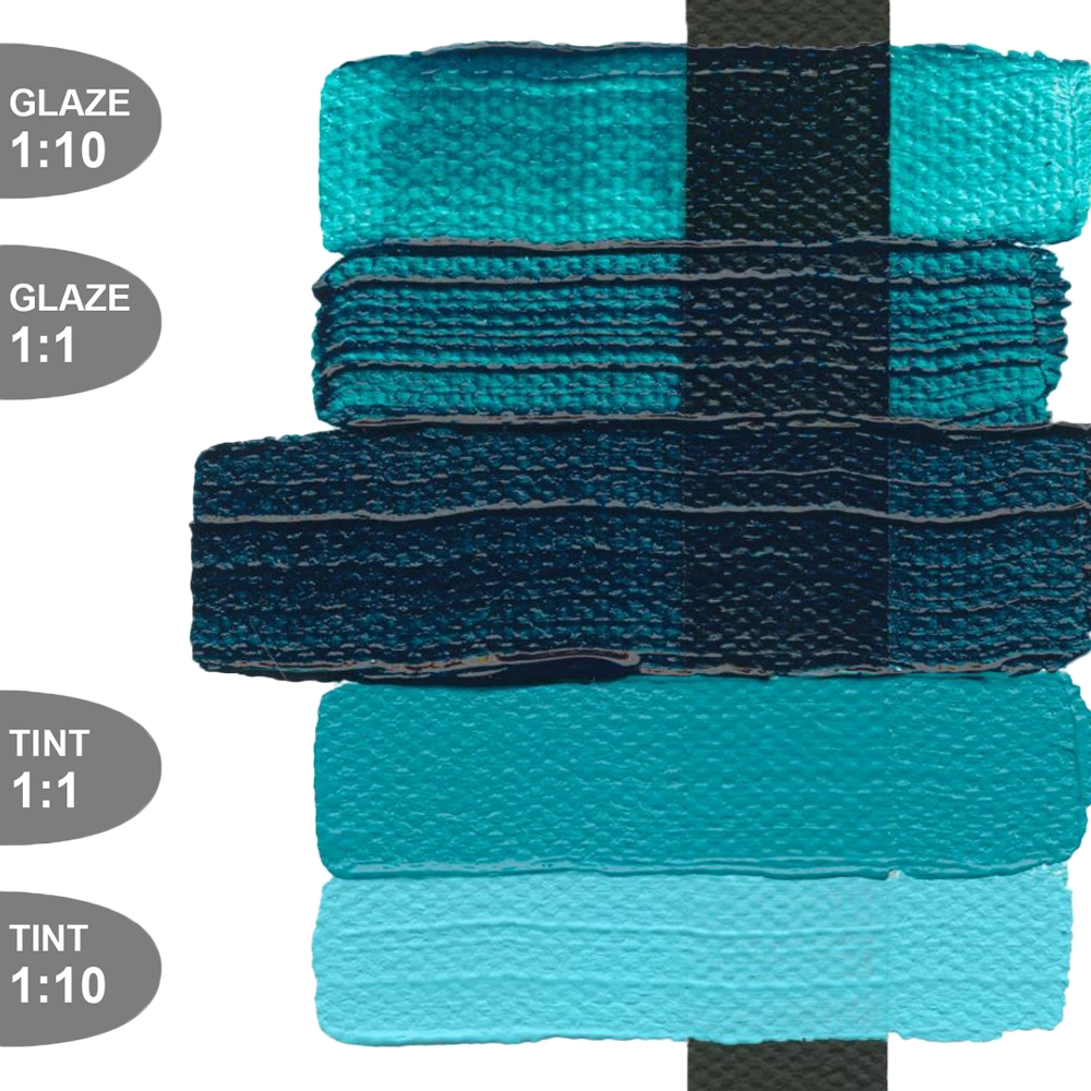 Heavy Body Acrylic Color - Turquoise (Phthalo) - tint-glaze