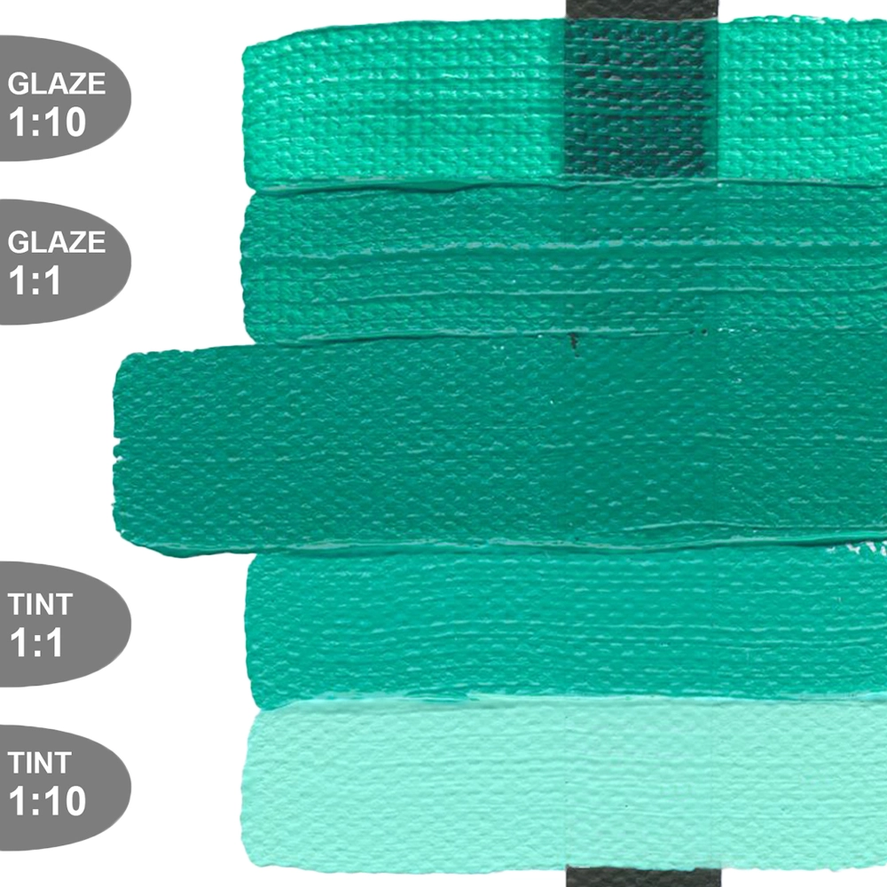 Heavy Body Acrylic Color - Light Turquoise (Phthalo) - tint-glaze