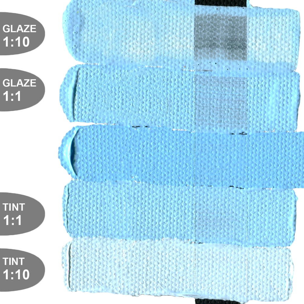 Heavy Body Acrylic Color - Light Phthalo Blue - tint-glaze