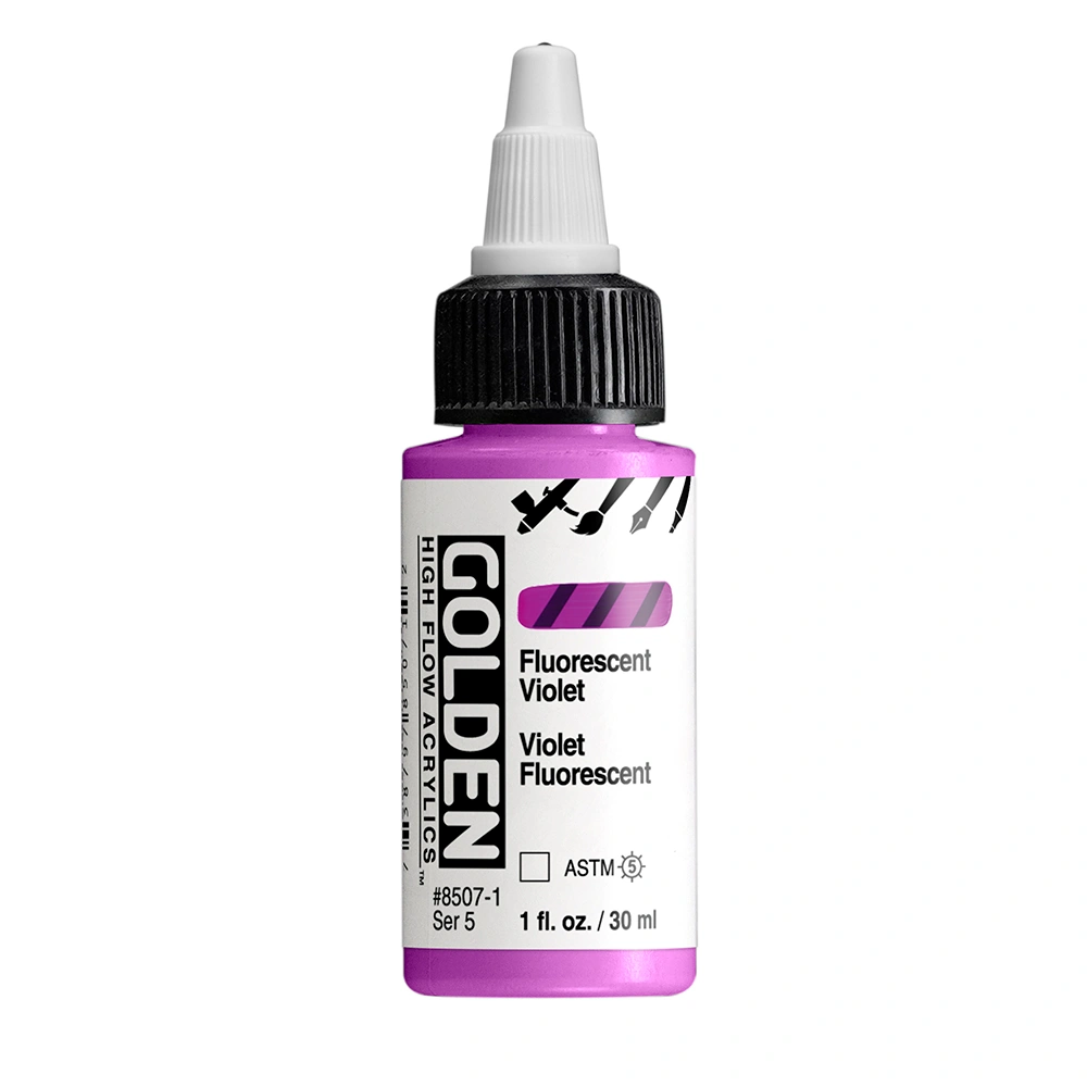 High Flow Acrylic Color - Fluorescent Violet - 1 oz cylinder - 01-oz