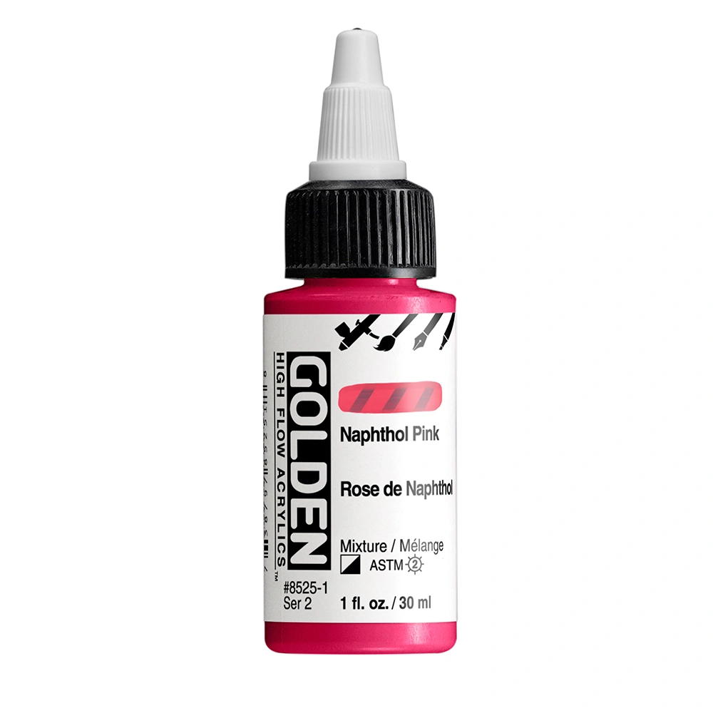 High Flow Acrylic Color - Naphthol Pink - 1 oz cylinder - 01-oz