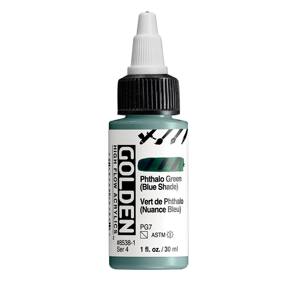High Flow Acrylic Color - Phthalo Green (Blue Shade) - 1 oz cylinder - 01-oz