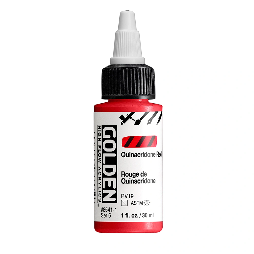High Flow Acrylic Color - Quinacridone Red - 1 oz cylinder - 01-oz