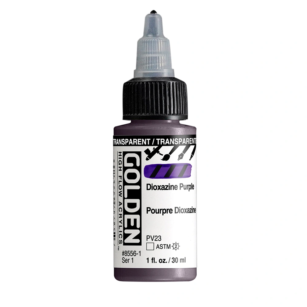 High Flow Acrylic Color - Transparent Dioxazine Purple - 1 oz cylinder - 01-oz