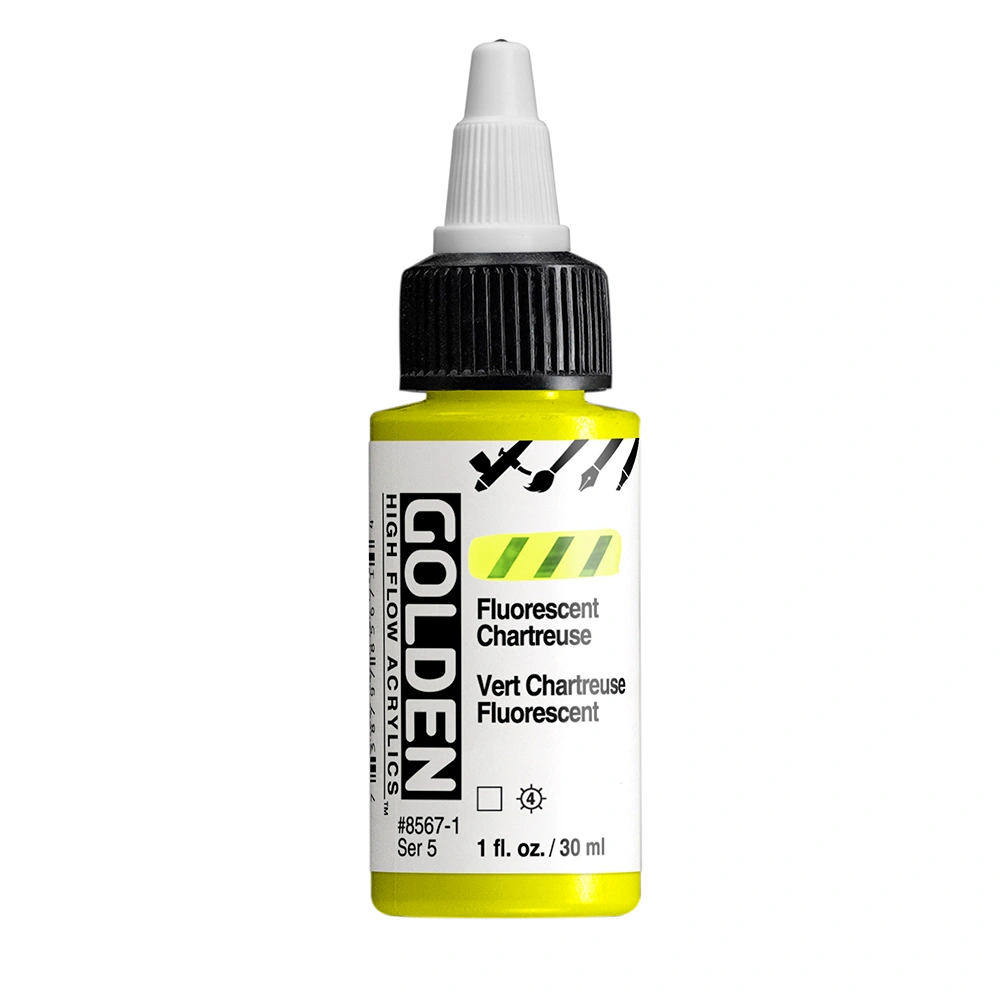High Flow Acrylic Color - Fluorescent Chartreuse - 1 oz cylinder - 01-oz