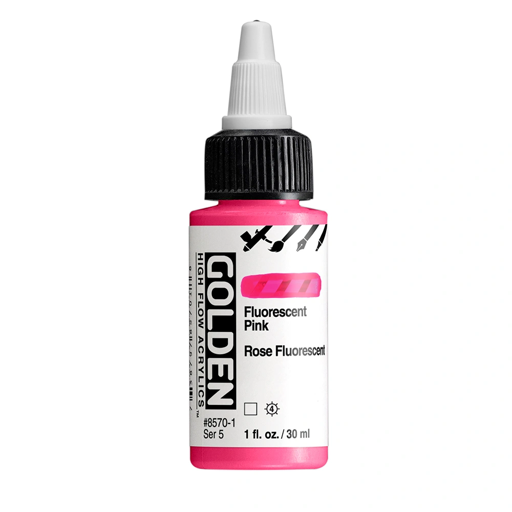 High Flow Acrylic Color - Fluorescent Pink - 1 oz cylinder - 01-oz