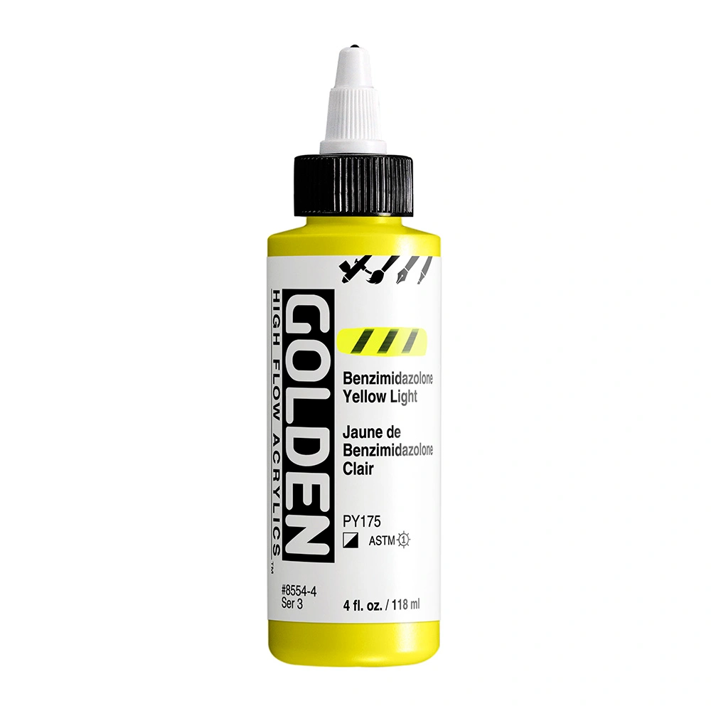High Flow Acrylic Color - Benzimidazolone Yellow Light | Golden Artist ...