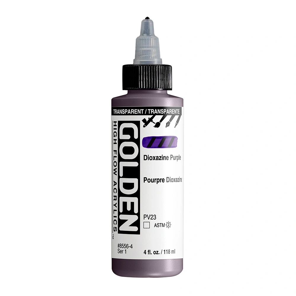 High Flow Acrylic Color - Transparent Dioxazine Purple - 4 oz cylinder - 04-oz