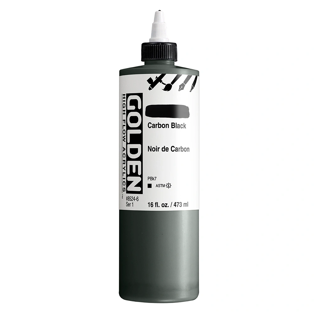 High Flow Acrylic Color - Carbon Black - 16 oz cylinder - 16-oz