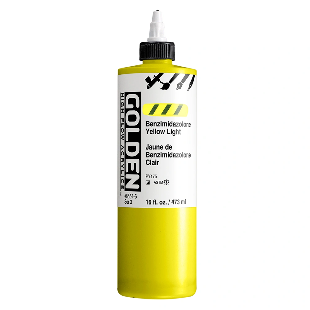 High Flow Acrylic Color - Benzimidazolone Yellow Light | Golden Artist ...
