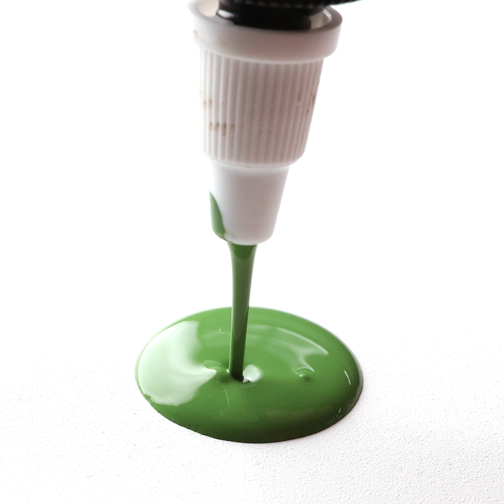High Flow Acrylic Color - Chromium Oxide Green - application
