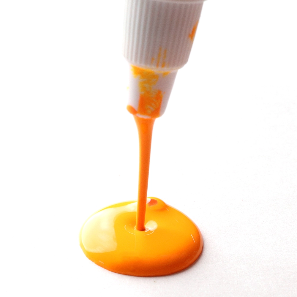 High Flow Acrylic Color - Fluorescent Orange-Yellow - application