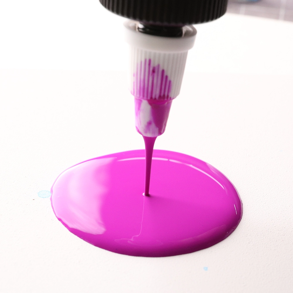 High Flow Acrylic Color - Fluorescent Violet - application