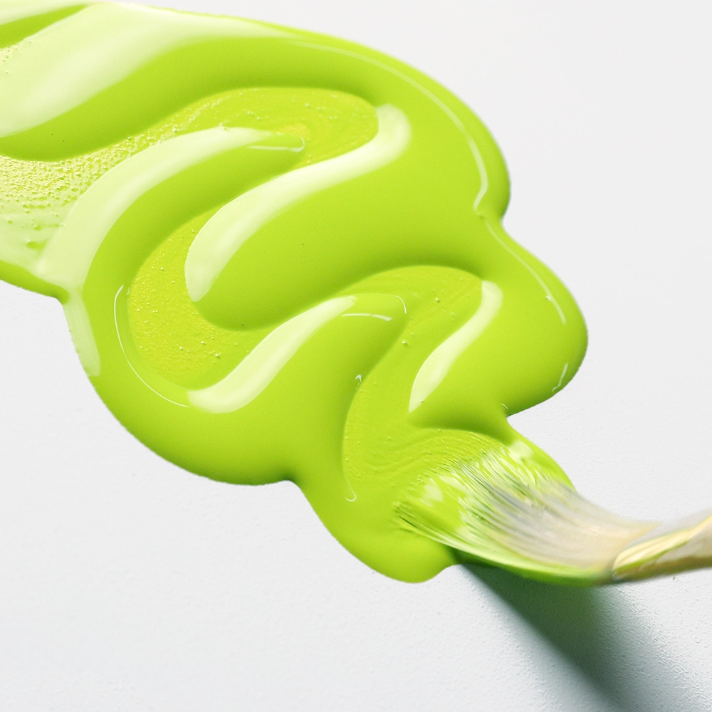 High Flow Acrylic Color - Light Green (Yellow Shade) - application
