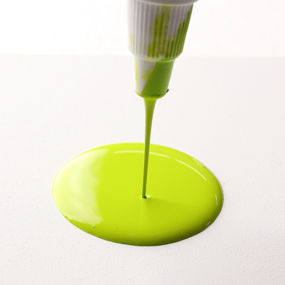 High Flow Acrylic Color - Light Green (Yellow Shade) - application