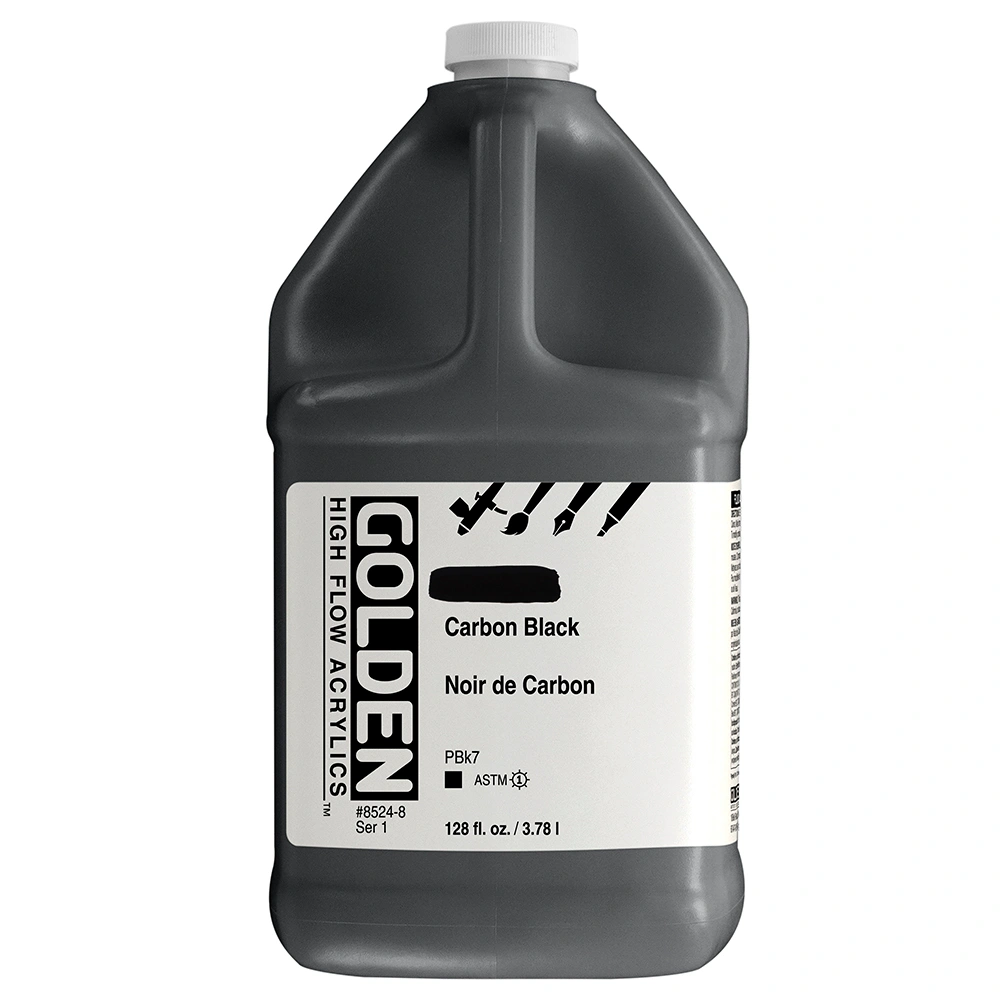 High Flow Acrylic Color - Carbon Black - 128 oz  - gallon