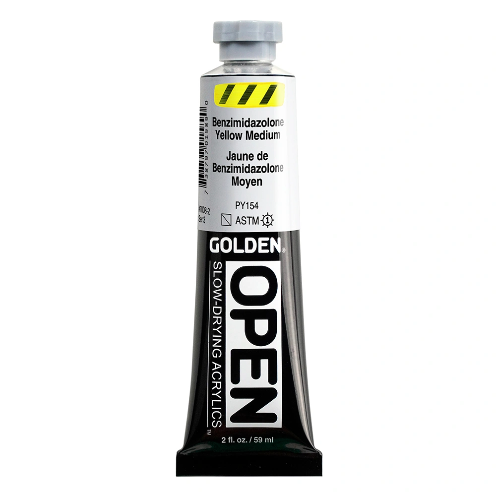 OPEN Acrylic Color - Benzimidazolone Yellow Medium - 2 oz tube - 02-oz