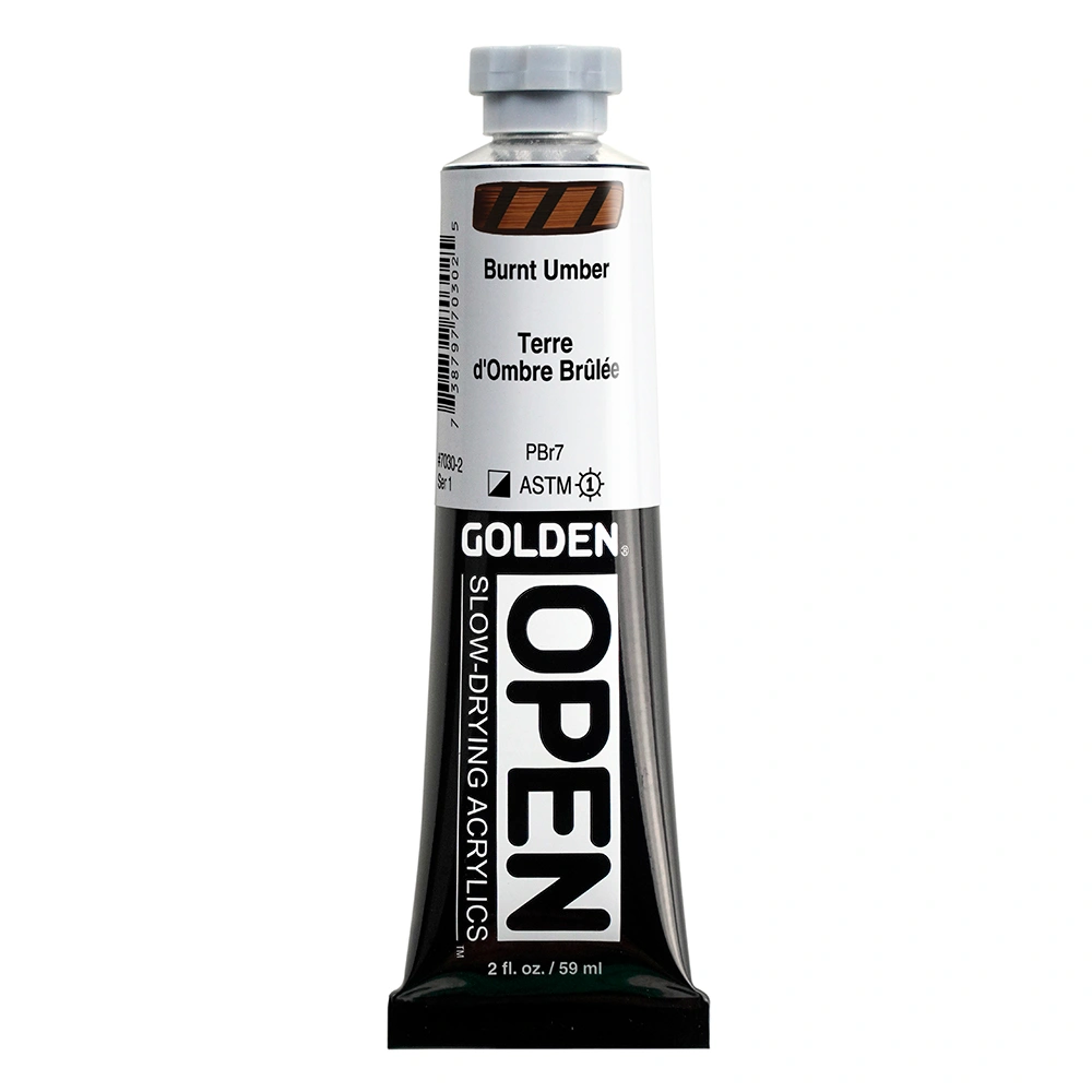 OPEN Acrylic Color - Burnt Umber - 2 oz tube - 02-oz