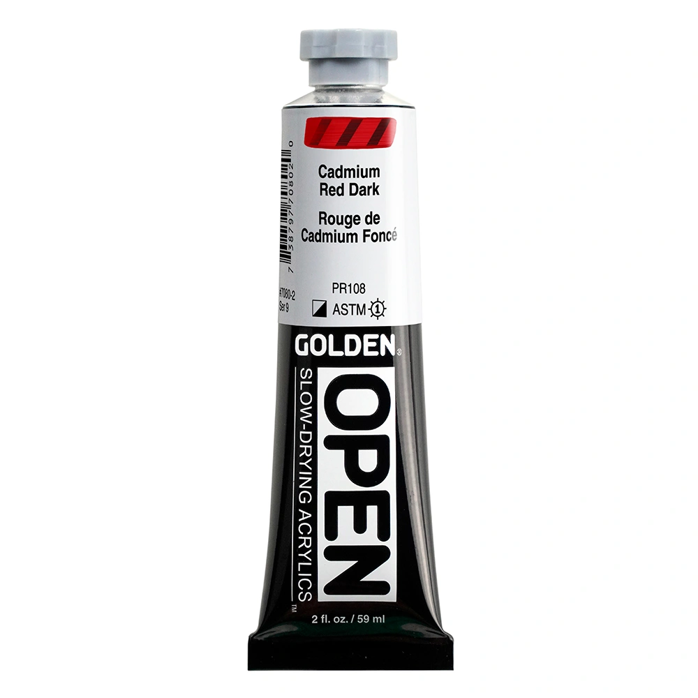 OPEN Acrylic Color - Cadmium Red Dark - 2 oz tube - 02-oz