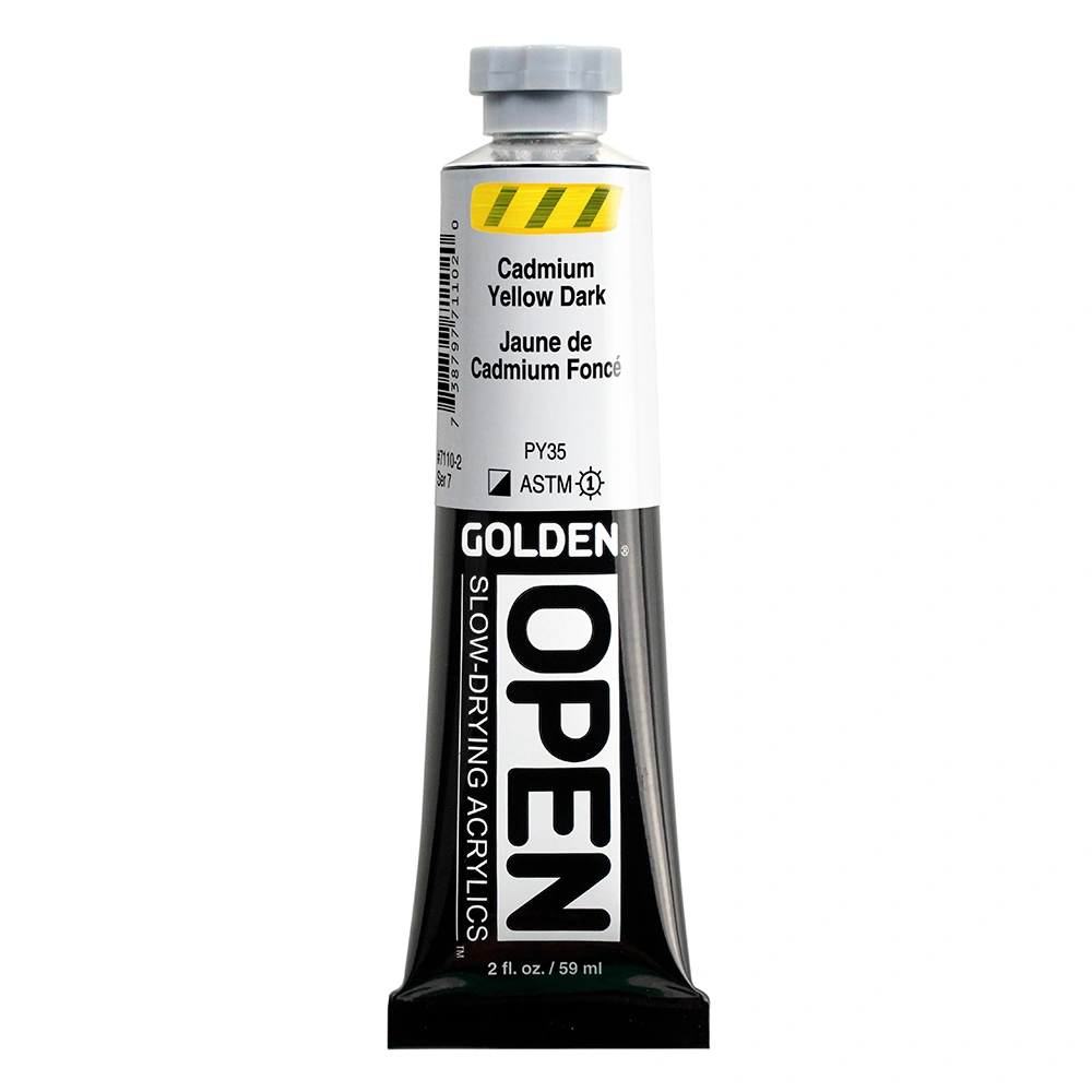 OPEN Acrylic Color - Cadmium Yellow Dark - 2 oz tube - 02-oz