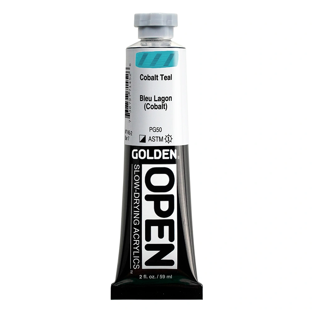 OPEN Acrylic Color - Cobalt Teal - 2 oz tube - 02-oz