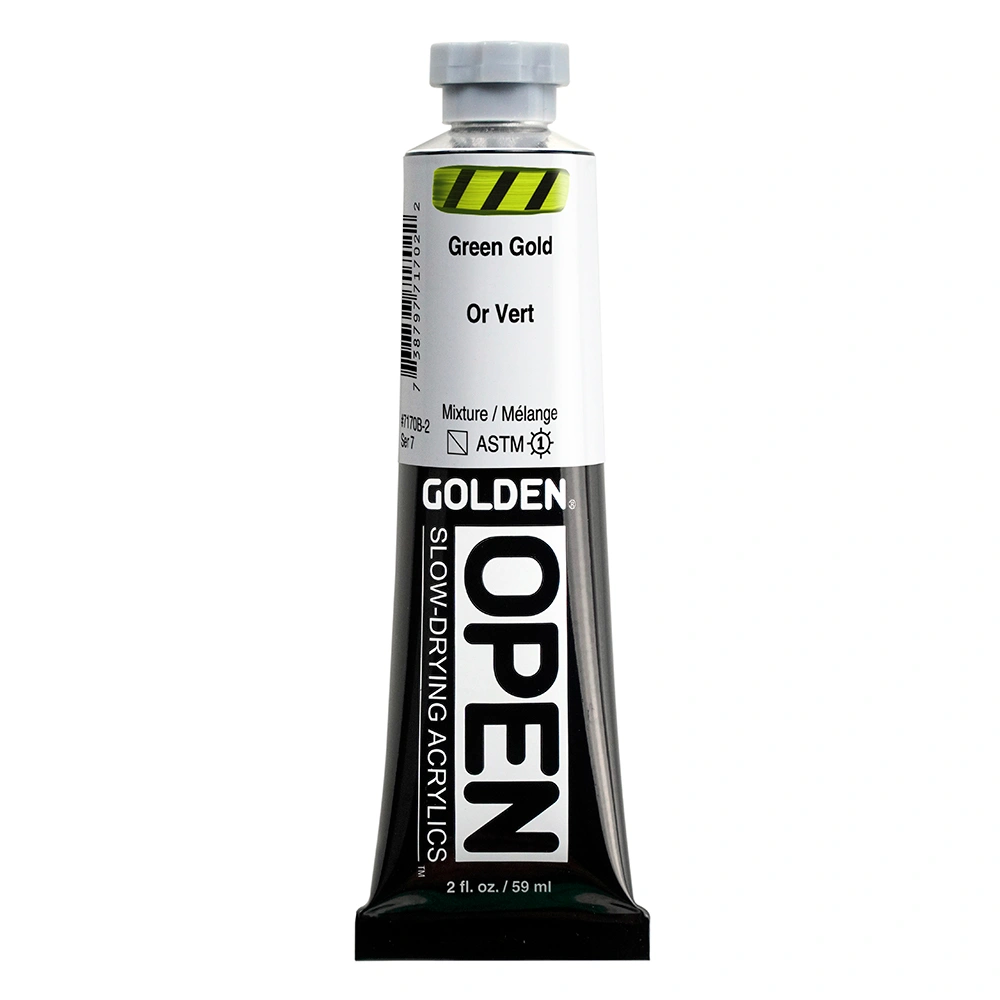 OPEN Acrylic Color - Green Gold - 2 oz tube - 02-oz