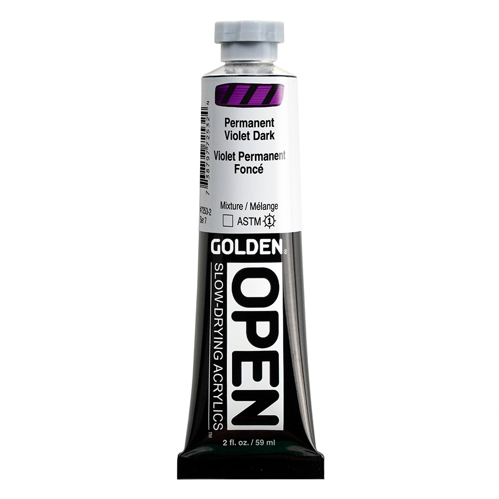 OPEN Acrylic Color - Permanent Violet Dark - 2 oz tube - 02-oz