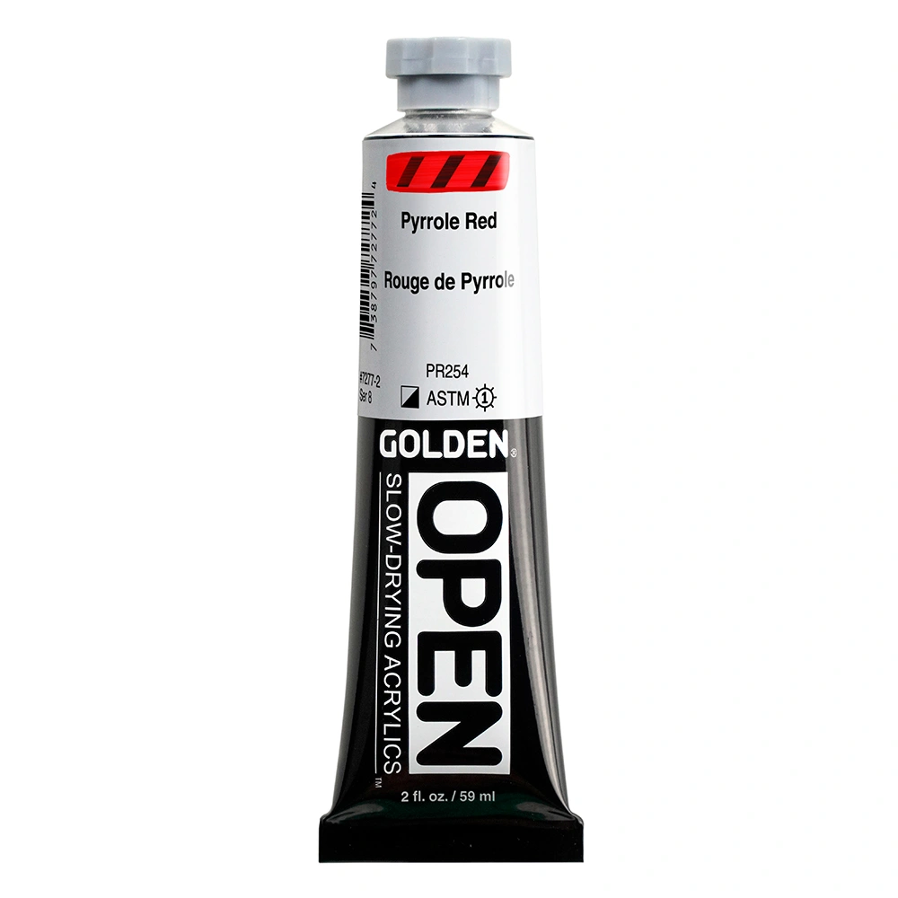 OPEN Acrylic Color - Pyrrole Red - 2 oz tube - 02-oz