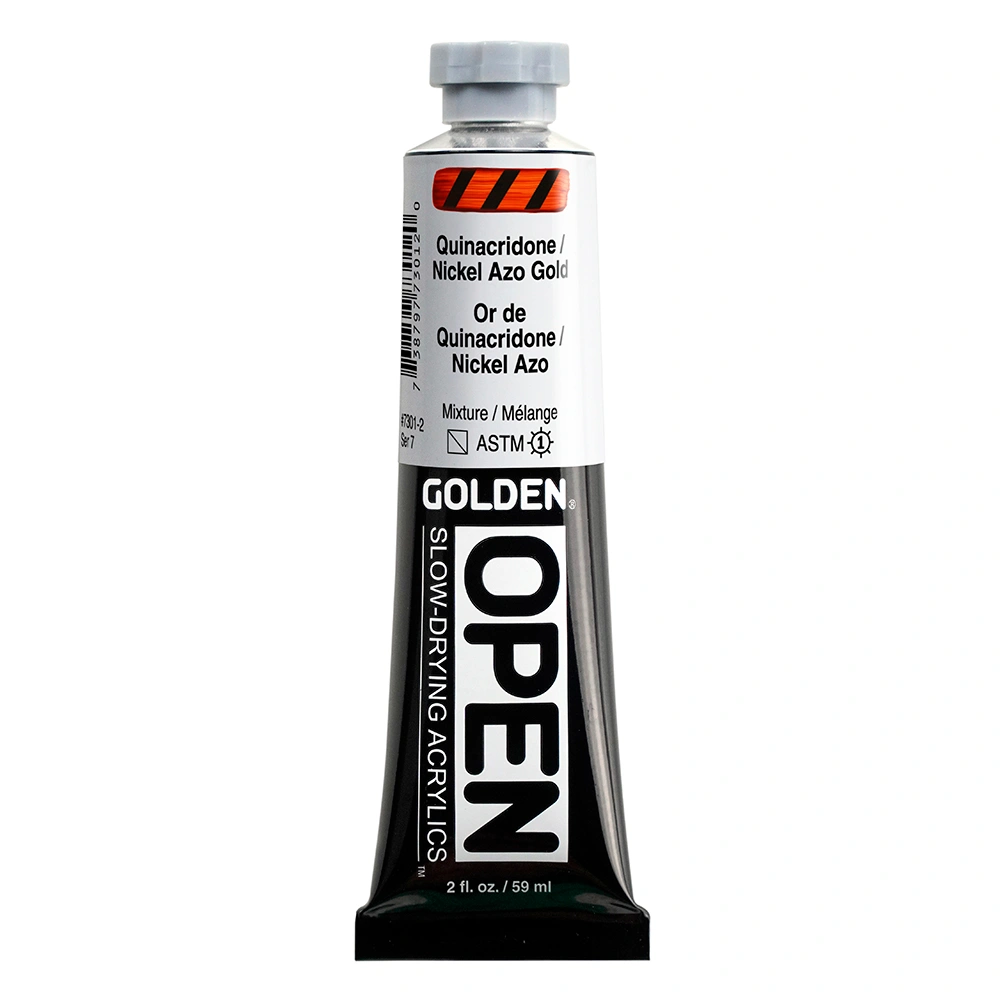 OPEN Acrylic Color - Quinacridone / Nickel Azo Gold - 2 oz tube - 02-oz